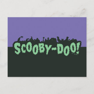 Postal ¡Scooby-Doo! Logotipo de silueta de monstruos