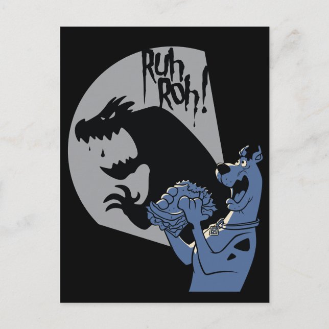 Postal Scooby-Doo Midnight Snack "¡Ruh Roh!" (Anverso)