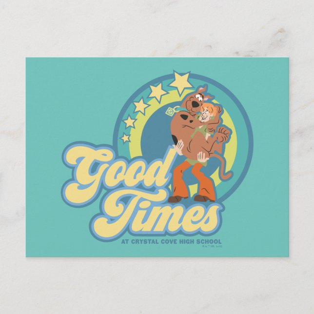 Postal Scooby-Doo y Shaggy buenos momentos en Crystal Cov (Anverso)