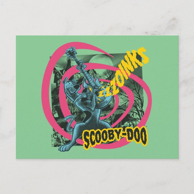 Postal Scooby-Doo Zoinks Punk Guitar Gráfico (Anverso)