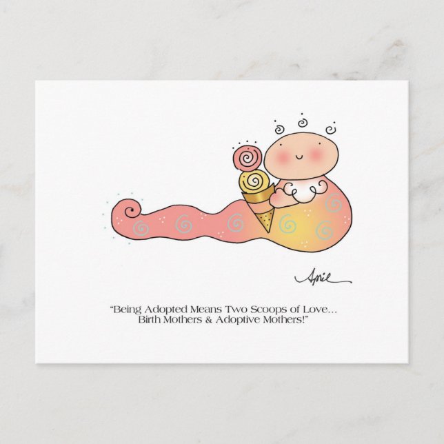 Postal SCOOPS DE LOVE Postcard por April McCallum (Anverso)