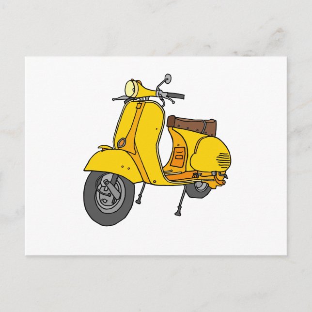 Postal Scooter amarillo (Anverso)