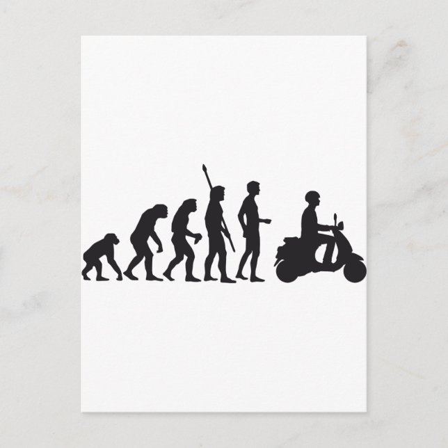Postal scooter de evolución (Anverso)