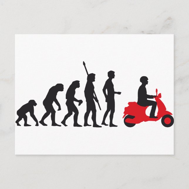 Postal scooter de evolución (Anverso)