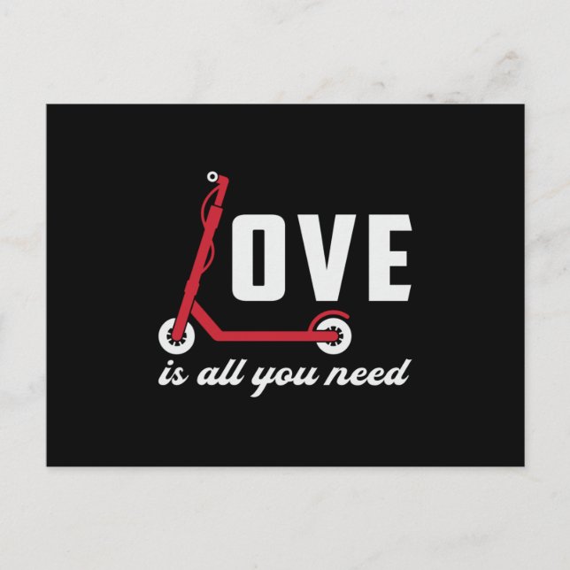 Postal Scooter Driver Love Es Todo Lo Que Necesitas De St (Anverso)