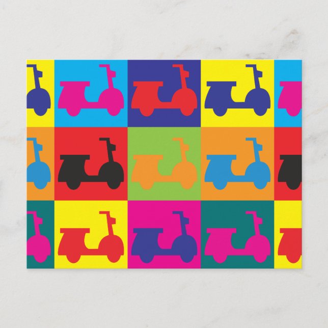 Postal Scooters Pop Art (Anverso)