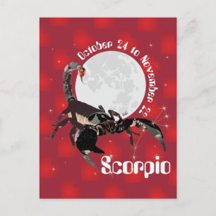 Postal Scorpio October 24 to los noviembre de 22 Postcard
