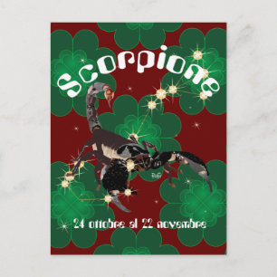Postal Scorpione 24 ottobre al 22 novembre Cartolina