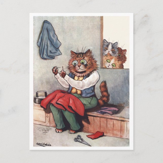 Postal Scoser Cat Louis Wain (Anverso)