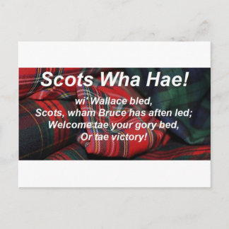 Postal Scots Wha Hae-Tartan