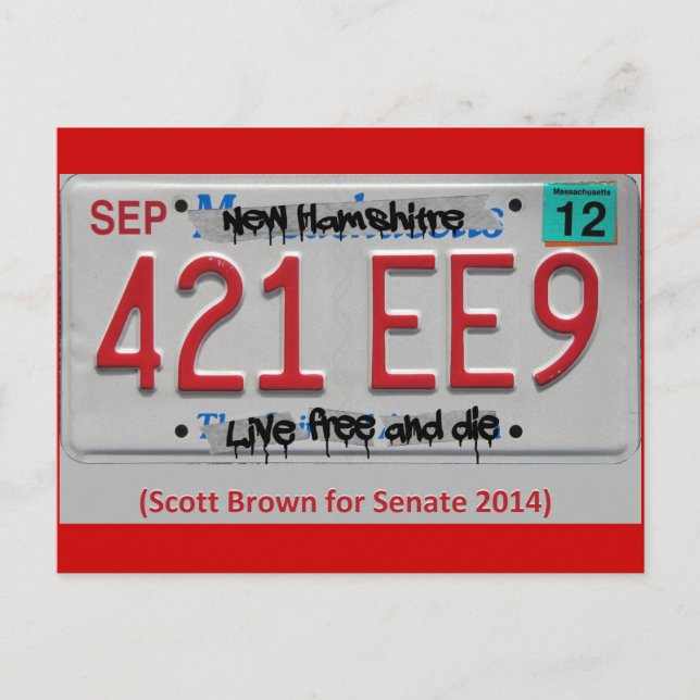 Postal Scott Brown para el Senado 2014 (Anverso)
