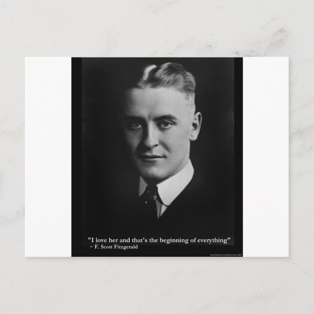 Postal Scott Fitzgerald "Love/Beging" Cita Regalos Etc (Anverso)