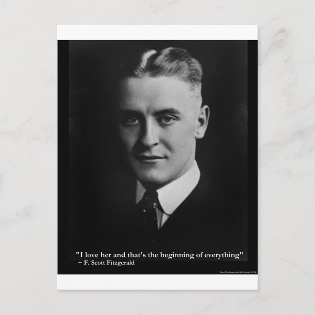 Postal Scott Fitzgerald "Love/Beging" Cita Regalos Etc (Anverso)