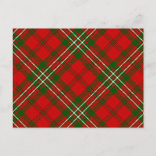 Postal Scott tartan red green plon