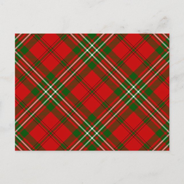 Postal Scott tartan red green plon (Anverso)