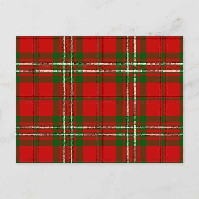 Postal Scott tartan red green plon (Anverso)