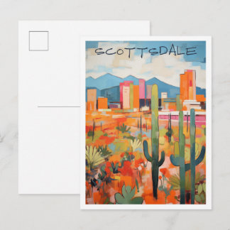 Postal Scottsdale Arizona Arte Viaje