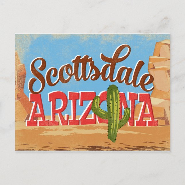 Postal Scottsdale Arizona Vintage Travel (Anverso)