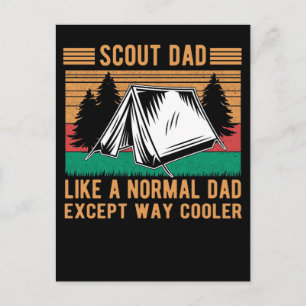 Postal Scoun Dad Divertido padre de carpas al aire libre