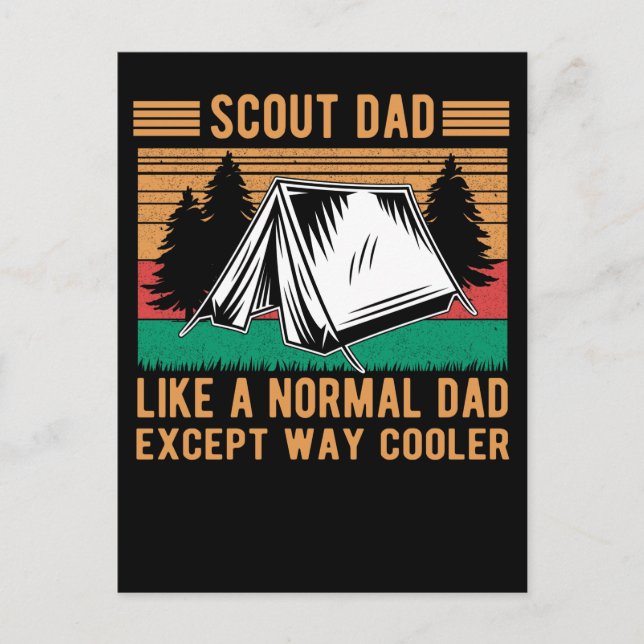 Postal Scoun Dad Divertido padre de carpas al aire libre (Anverso)
