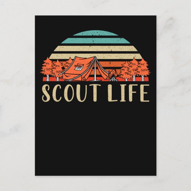 Postal Scout Life Campfire Adventure Nature Lover Camper (Anverso)