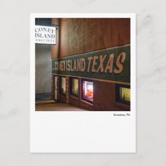 Postal Scranton PA-Coney Island Texas Wieners