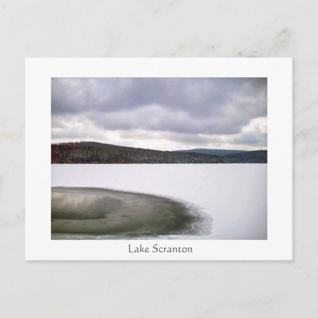 Postal Scranton, PA Lake Scranton Post Card-Frozen (Anverso)
