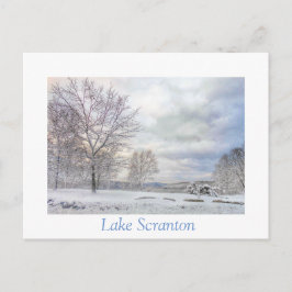 Postal Scranton PA-Lake Scranton Post Card-Winter Blues