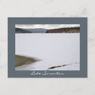 Postal Scranton PA Lake Scranton Post Card Winter Scene