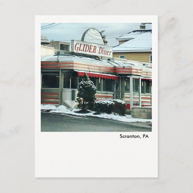 Postal Scranton PA Postcard-The Glider Diner (Anverso)