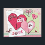 Postal Scrapbook con elementos de amor<br><div class="desc">Scrapbook con elementos de amor © y ® Bigstock® - Todos los derechos reservados.</div>