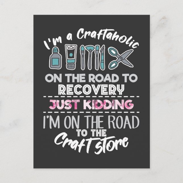 Postal Scrapbooking adicto Craftaholic artesanal Scrapbo (Anverso)