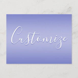Postal Script Cursivo Editable Blanco y Violeta Púrpura