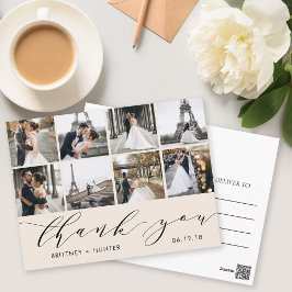 Postal Script de caligrafía 8 Foto Gracias a White