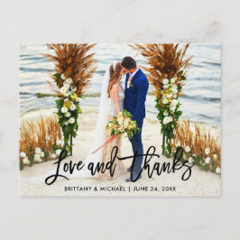 Postal Script de Pincel Moderno | Boda Amor y Agradecimie