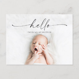 Postal Script Hello Baby Birth