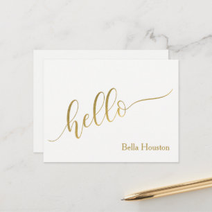 Postal Script "Hello" personalizado de nombre