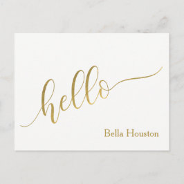 Postal Script "Hello" personalizado de nombre