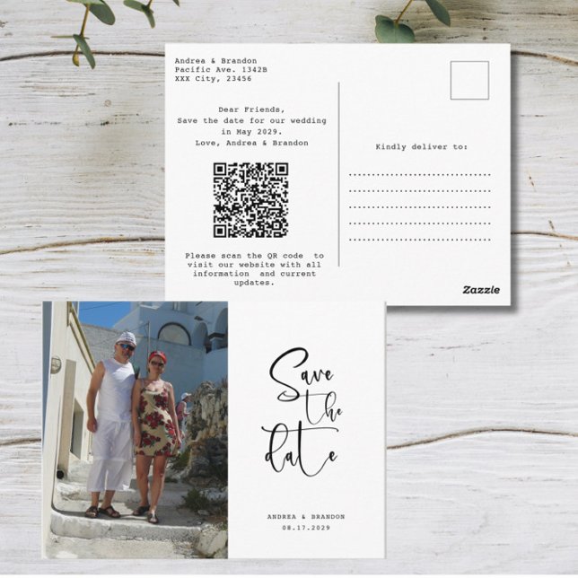 Postal Script Photo Minimalist Save the date  (Subido por el creador)