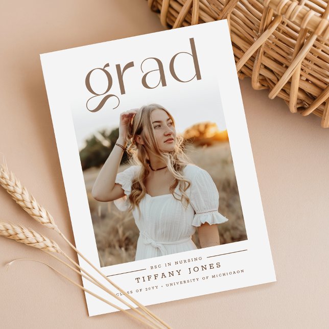 Postal Script Photo Nursing Graduation Announcement (Subido por el creador)