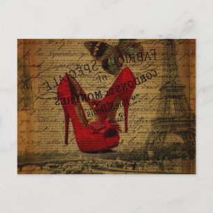 Postal scripts paris eiffel tower stilettos moda onista