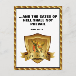 Postal SCRIPTURA DE ARCHANGEL DE St. MICHAEL BIBLIA VERSE
