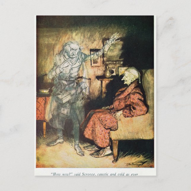 Postal Scrooge y el fantasma de Marley (Anverso)