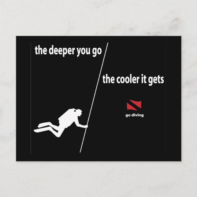 Postal Scuba Diver Deeper (Anverso)