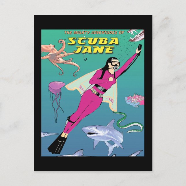 Postal Scuba Jane Postcard (Anverso)