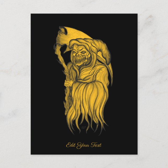 Postal Scythe man - The Death, Grim Reaper (Anverso)