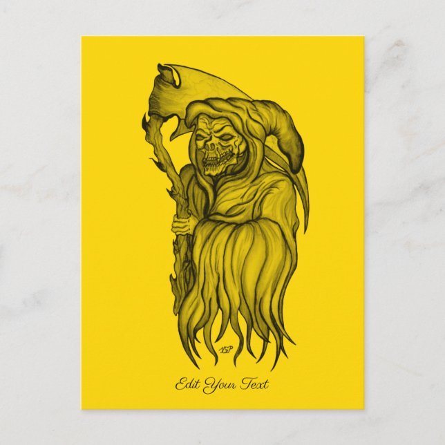 Postal Scythe man - The Death, Grim Reaper (Anverso)