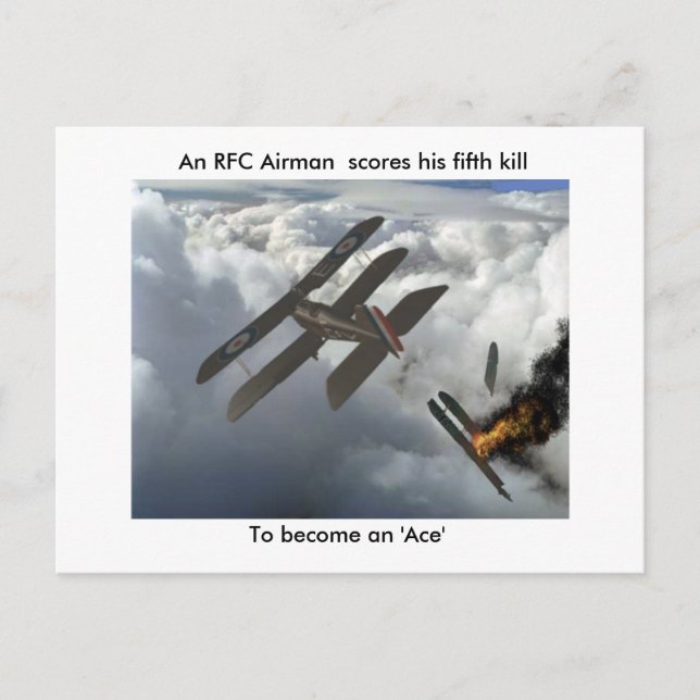 Postal Se5a Mata a DFW, un agente de RFC Airman puntuó su (Anverso)