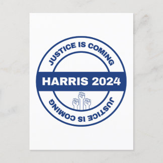 Postal Se acerca la justicia | Elección de Kamala harris 