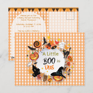 Postal Se acerca un pequeño Boo Fiesta de Bebé con Cuadro